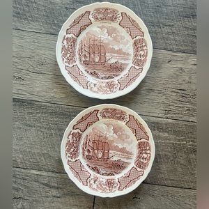 Alfred Meakin Staffordshire England Fairwinds 8 inch plates (set of 2)